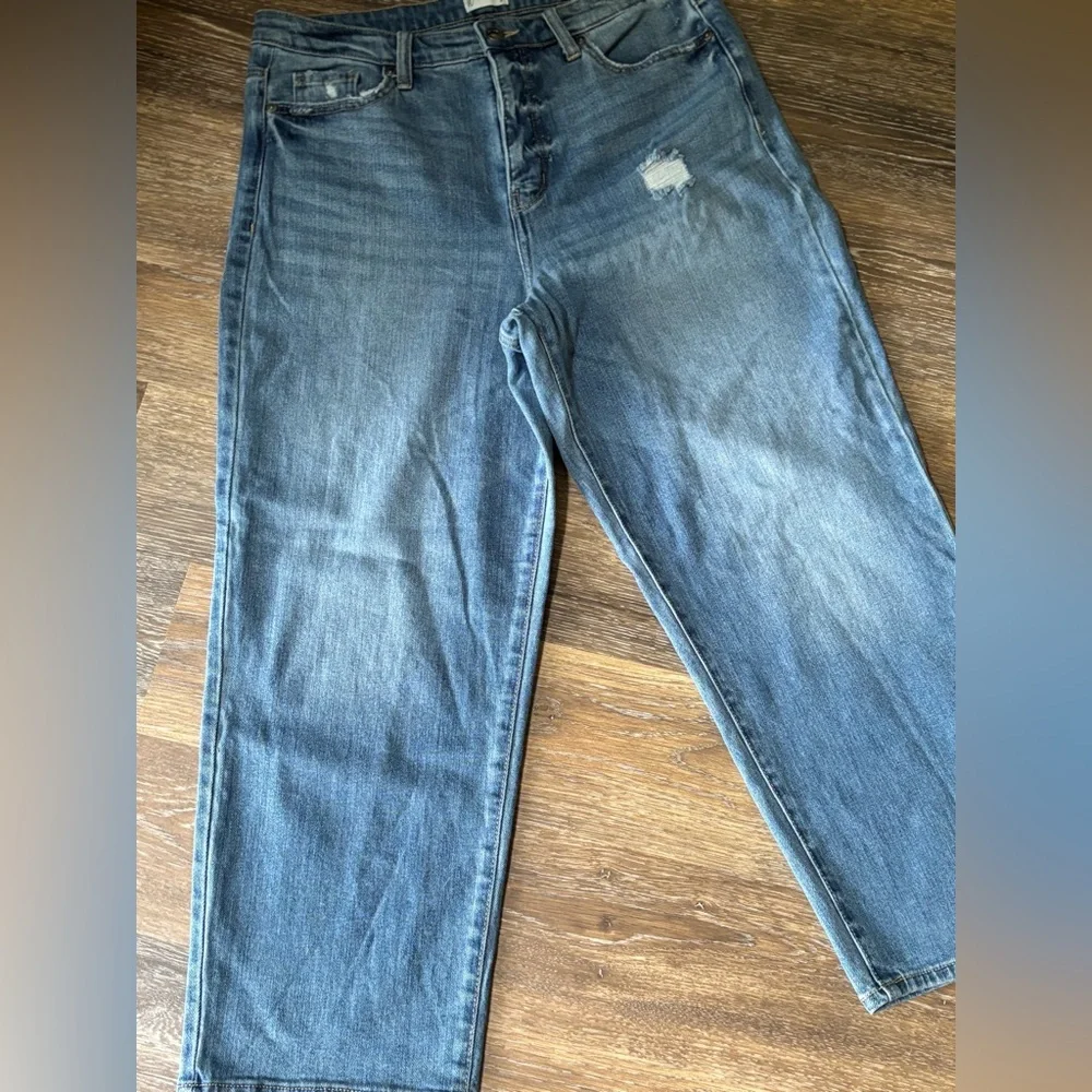 Wonderly Blue Cropped straight Jeans size 12R